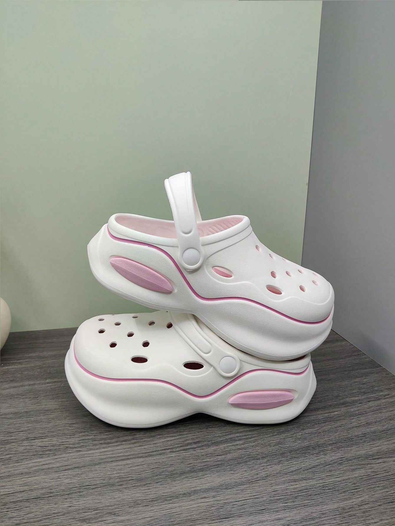 قباقيب نسائية بفتحات تهوية ، قباقيب صيفية من EVA بحزام خلفي