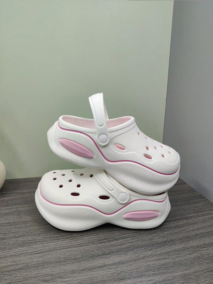 قباقيب نسائية بفتحات تهوية ، قباقيب صيفية من EVA بحزام خلفي