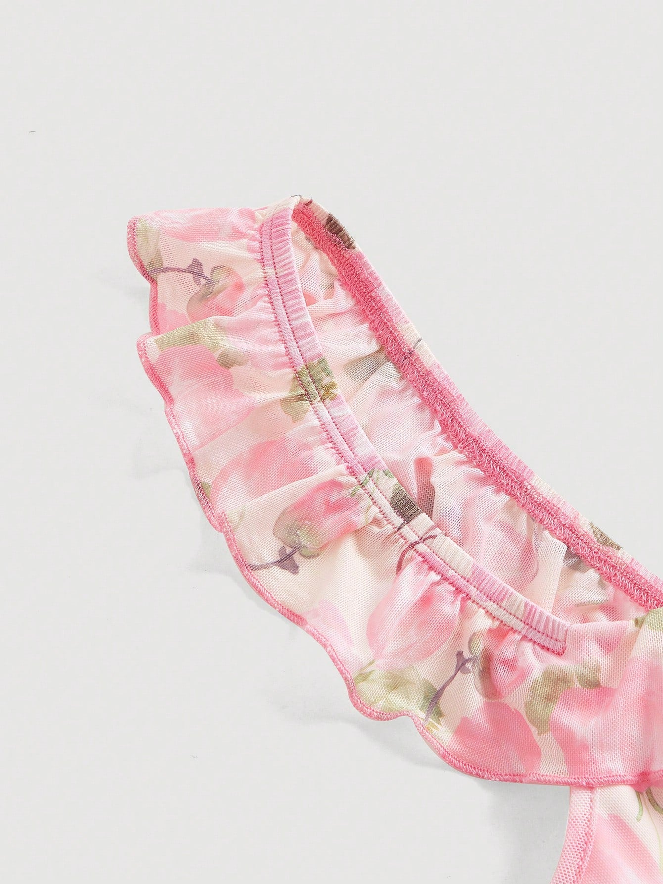 صدرية كامي طباعة الأزهار مقلم بكشكش ربطة امامية