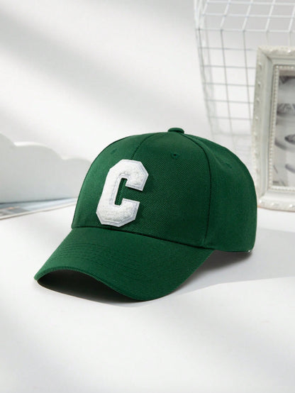 قبعة بيسبول C Letter قابلة للتعديل للجنسين ومناسبة للأنشطة الرياضية في الهواء الطلق والترفيه في الشارع