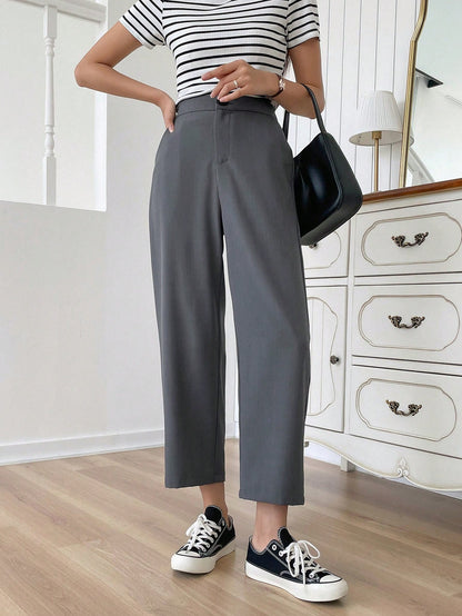 بنطلون كاجوال بلون سادة طول 3/4