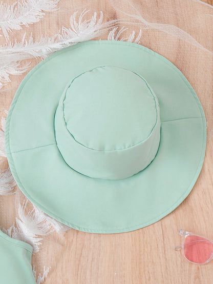 للبنات الصغار صف ازرار مزدوجة جاكيت صدري و صدرية كامي و مزين شبكة تنورة و قبعة