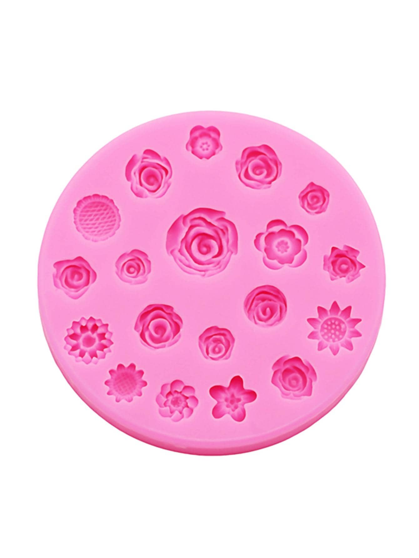 قالب سيليكون DIY بتصميم زهرة قطعة واحدة