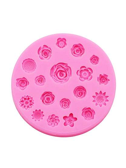 قالب سيليكون DIY بتصميم زهرة قطعة واحدة