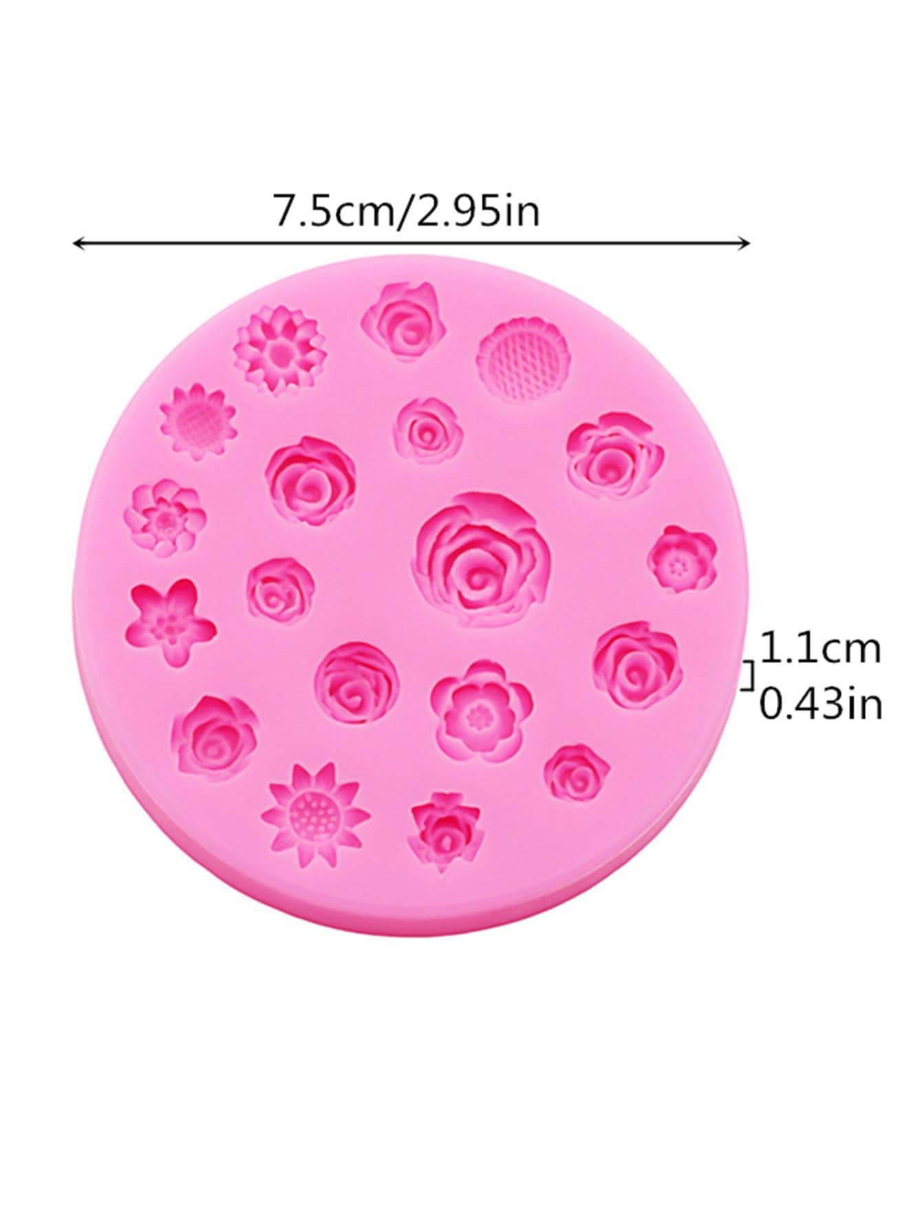 قالب سيليكون DIY بتصميم زهرة قطعة واحدة