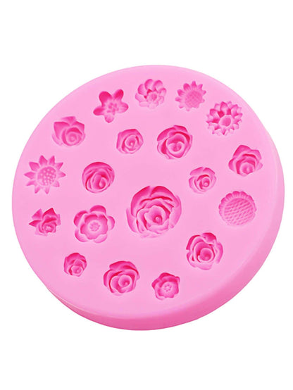 قالب سيليكون DIY بتصميم زهرة قطعة واحدة