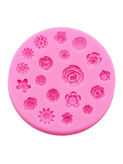 قالب سيليكون DIY بتصميم زهرة قطعة واحدة