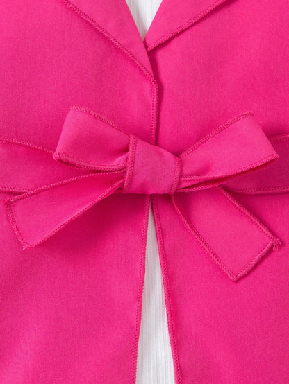 للاطفال موحدة اللون صدرية كامي و حزام معطف صدري