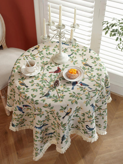 قطعة واحدة رومانسي طائر حياكة جاكار مستطيل مفارش طاولات للحفلة , غرفة العشاء , و ريفي منزل زخارف