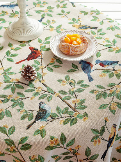 قطعة واحدة رومانسي طائر حياكة جاكار مستطيل مفارش طاولات للحفلة , غرفة العشاء , و ريفي منزل زخارف