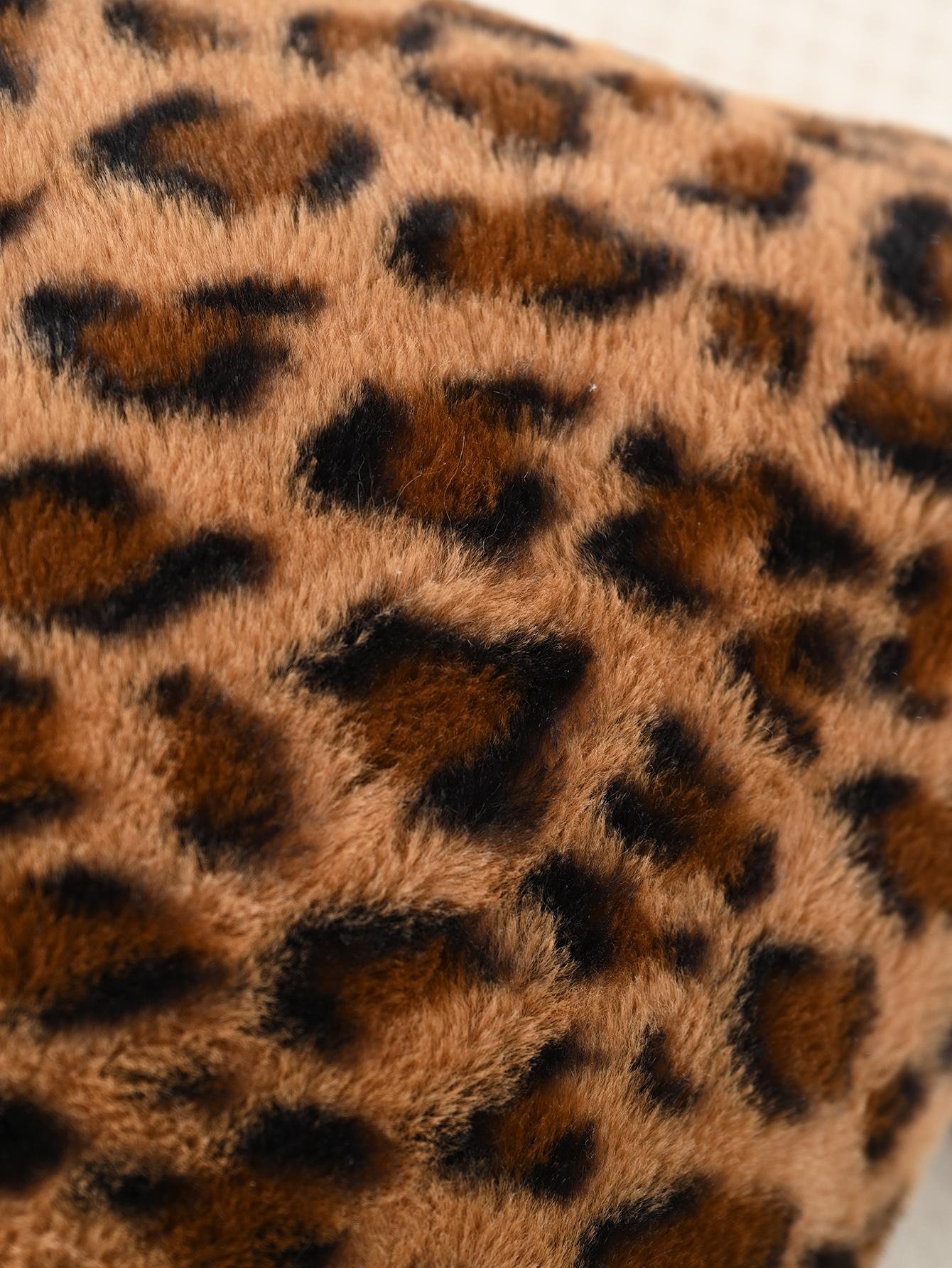 غطاء وسادة ناعم بطبعة فهد لحيوان واحد