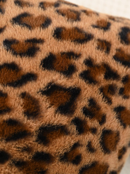 غطاء وسادة ناعم بطبعة فهد لحيوان واحد