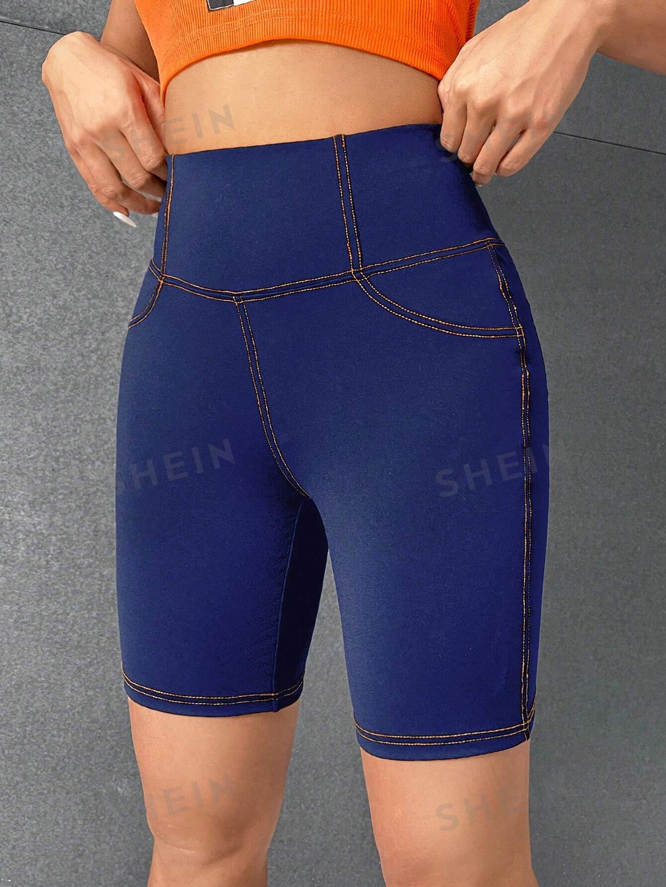 شورت ركوب الدراجات النارية مدرز بالحروف شريط منسوج