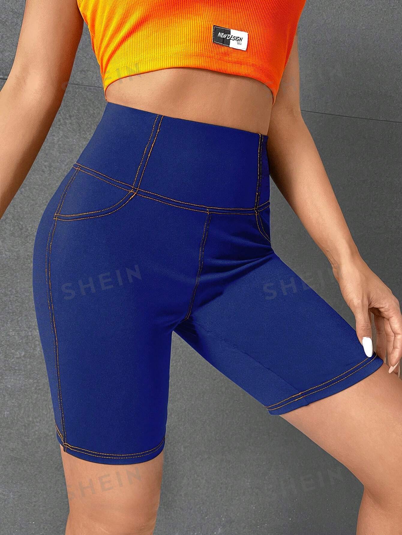 شورت ركوب الدراجات النارية مدرز بالحروف شريط منسوج