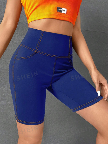 شورت ركوب الدراجات النارية مدرز بالحروف شريط منسوج