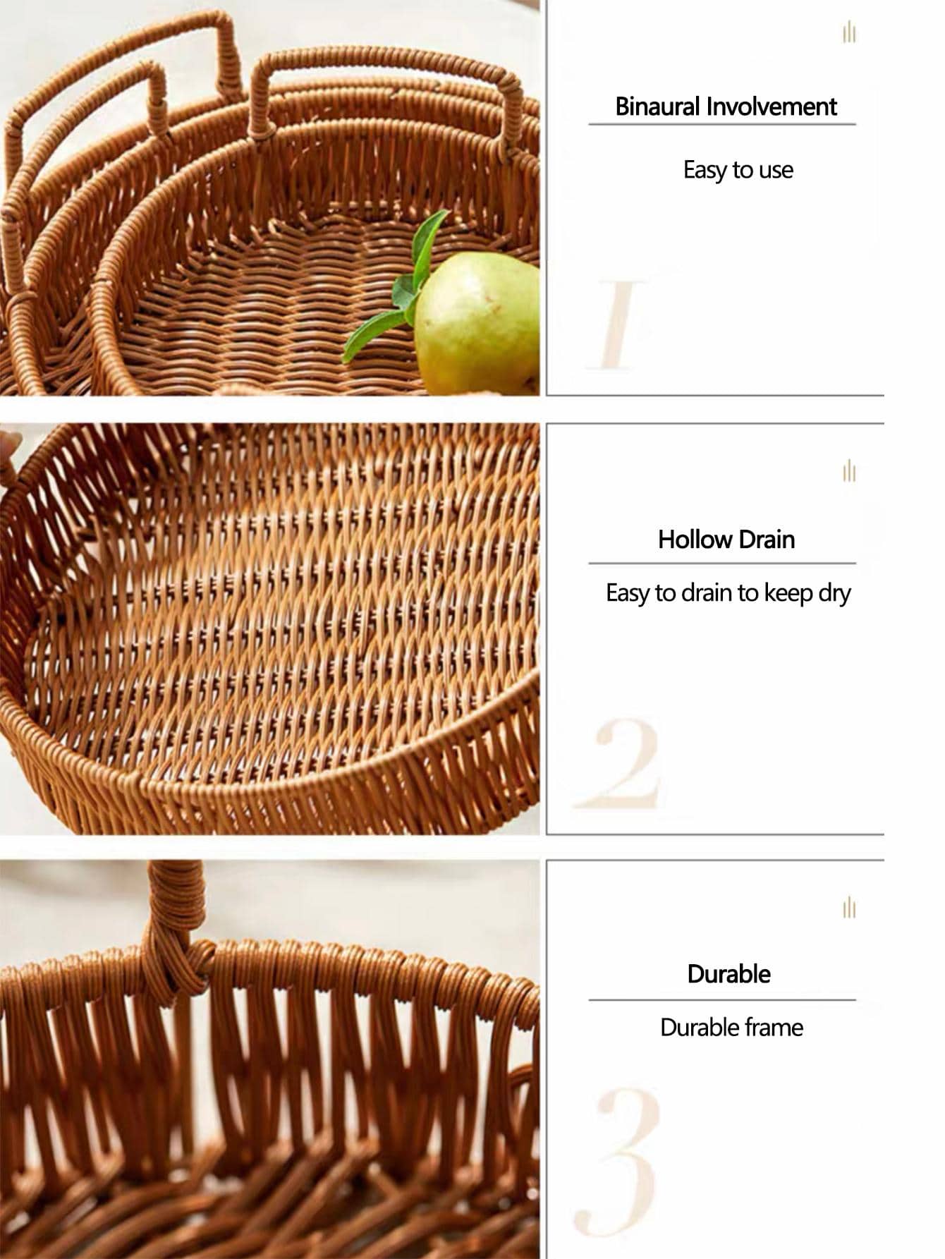 سلة موحد اللون قطعة واحدة