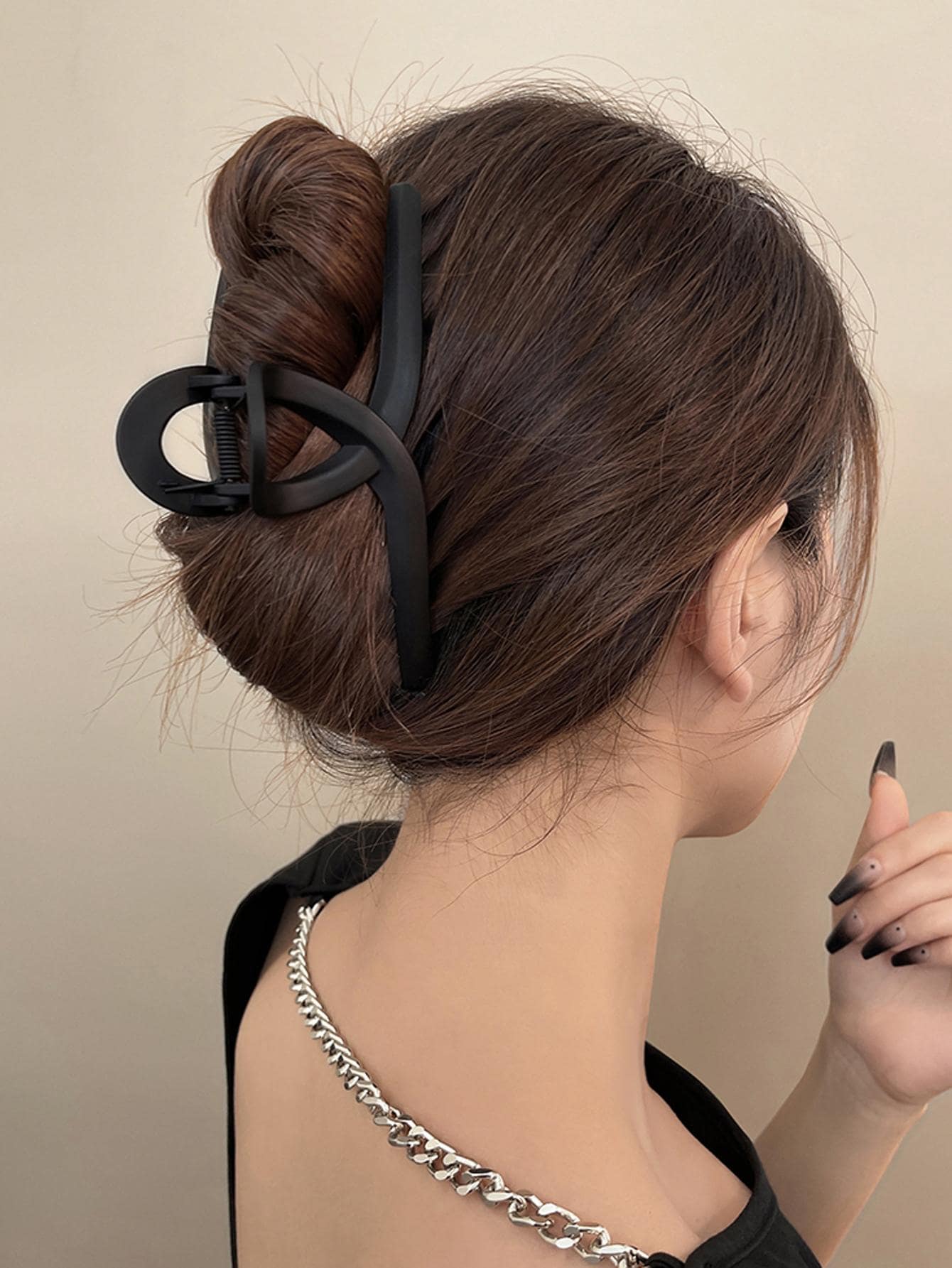 قباضة شعر موحدة اللون كاجوال الى الحياة اليومية قطعة واحدة نساء