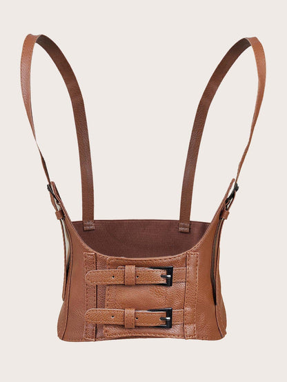 حزام هارنس كاجوال ذو إبزيم مربع للنساء 1قطعة للحياة اليومية وعيد