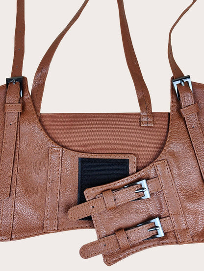 حزام هارنس كاجوال ذو إبزيم مربع للنساء 1قطعة للحياة اليومية وعيد