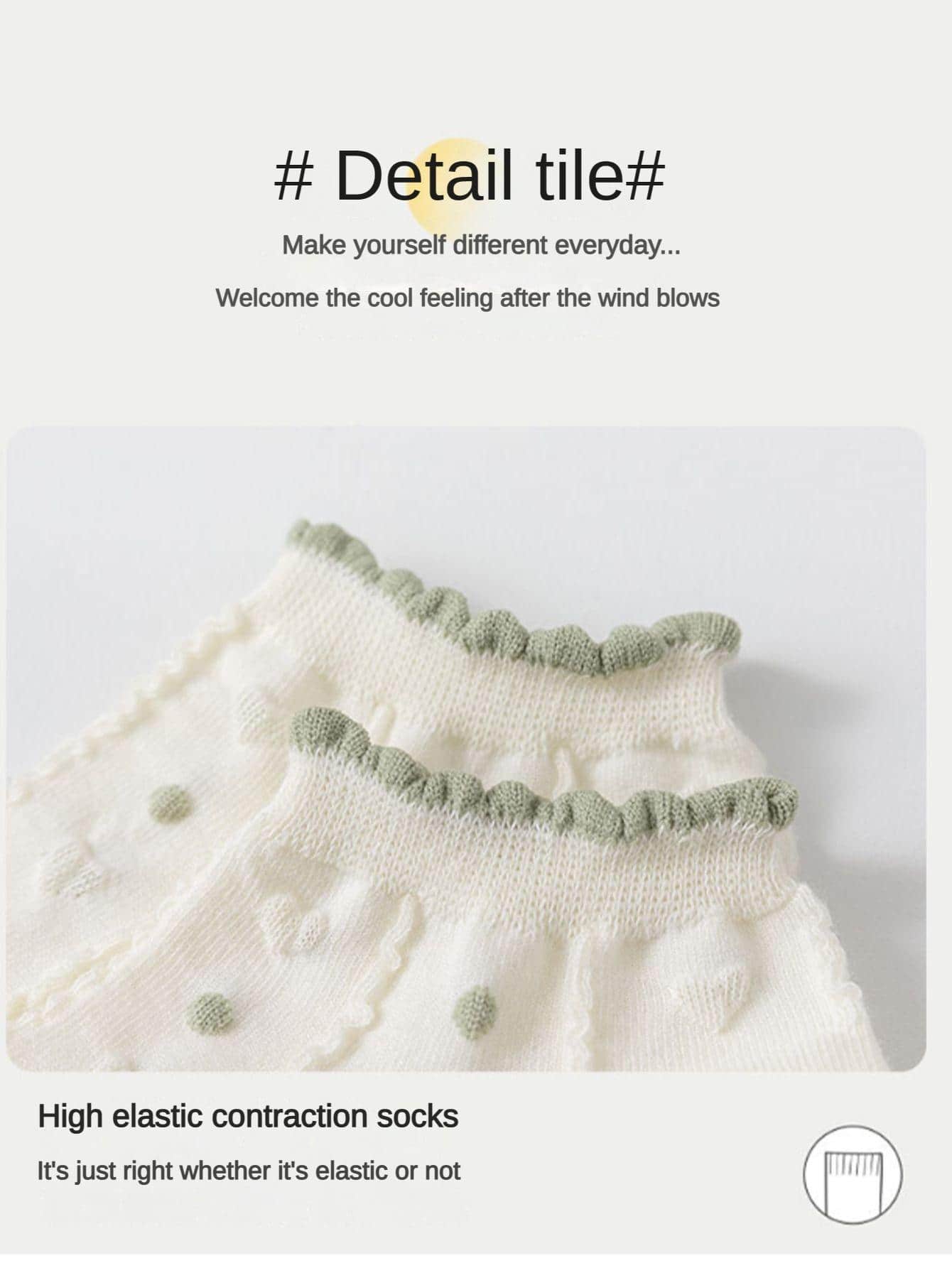 جوارب كاحل بجرافيك زهر وعبارة لطيفة لفصل الربيع و الصيف 5 أزواج نساء