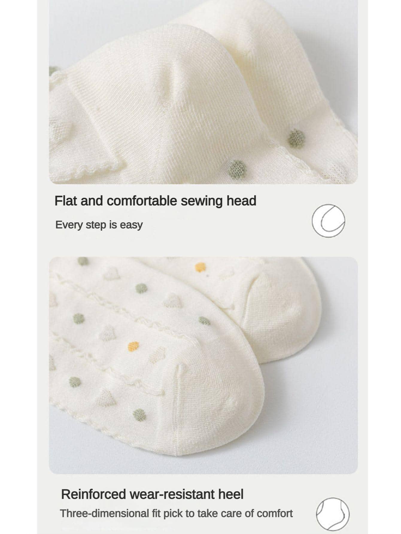 جوارب كاحل بجرافيك زهر وعبارة لطيفة لفصل الربيع و الصيف 5 أزواج نساء