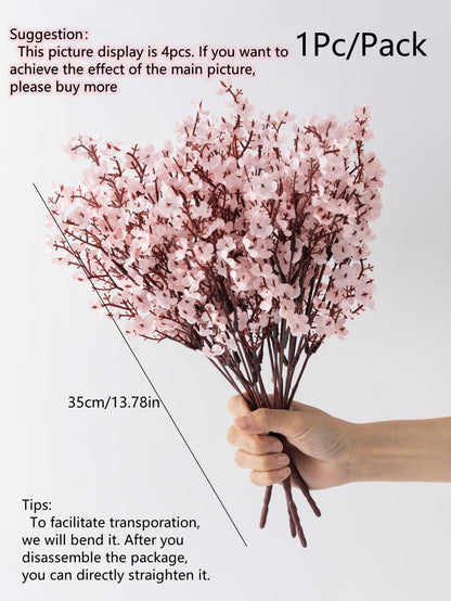 زهرة وهمية باللون الوردي الفاتح، زهرة الأنف الصغيرة، نجمة، أربع قطع / قطعة واحدة، بوكيه عرس من الزهور الخيالية،