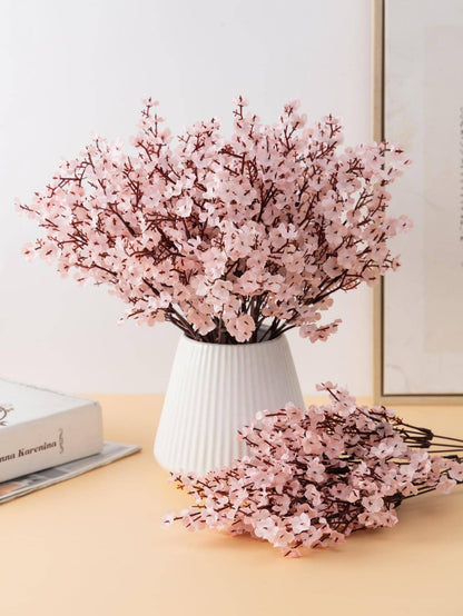 زهرة وهمية باللون الوردي الفاتح، زهرة الأنف الصغيرة، نجمة، أربع قطع / قطعة واحدة، بوكيه عرس من الزهور الخيالية،