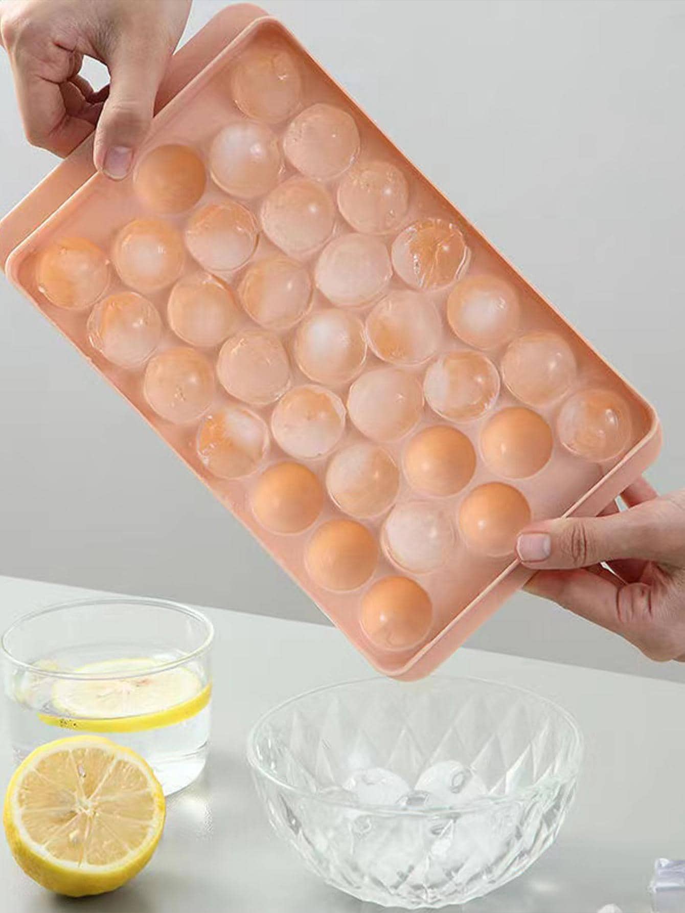 قطعة واحدة لون عشوائي بلاستيك جليد مبسط 33 شبكات قابل كرة ثلج مع غطاء الى منزل