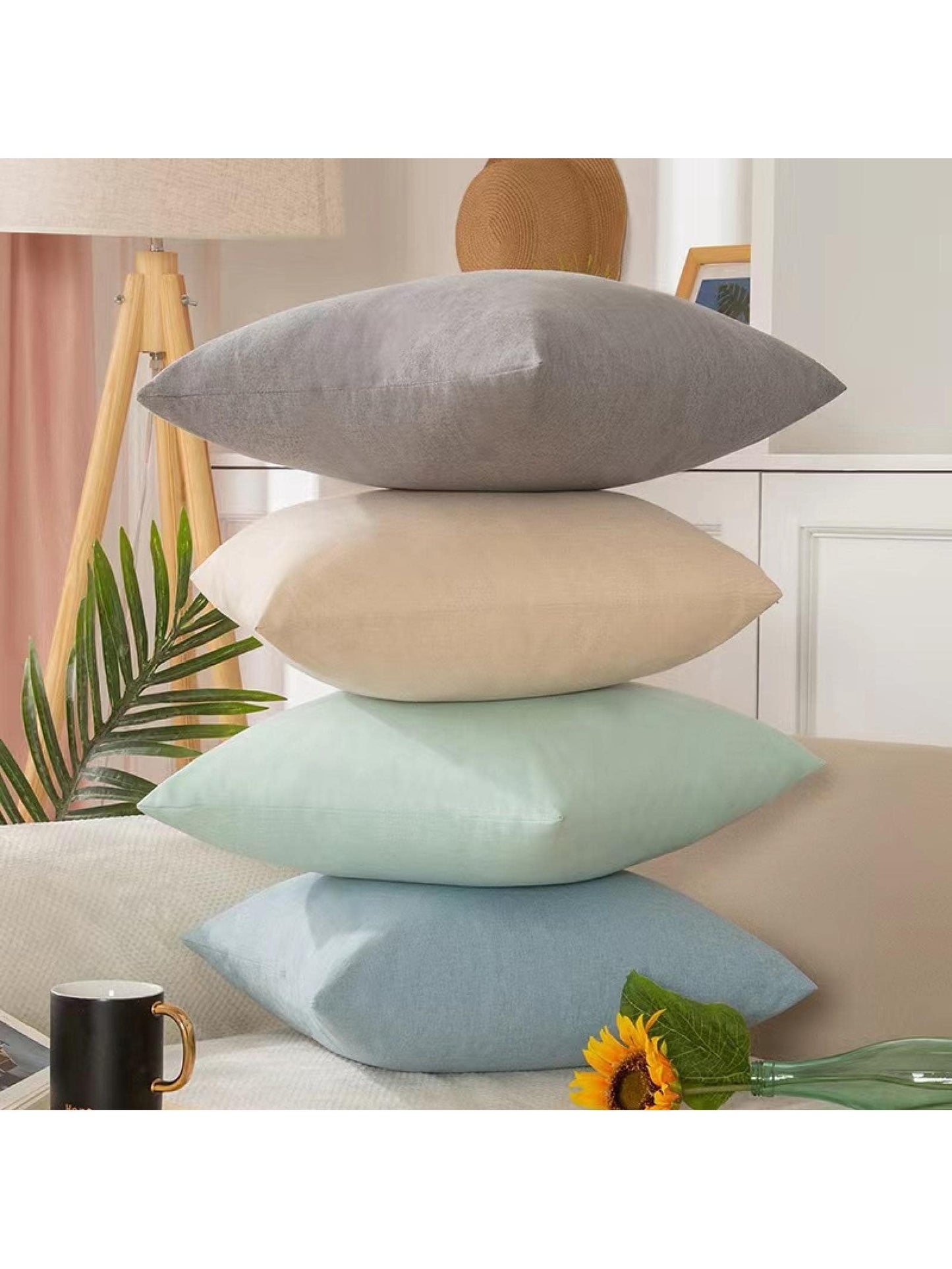 غطاء وسادة أخضر