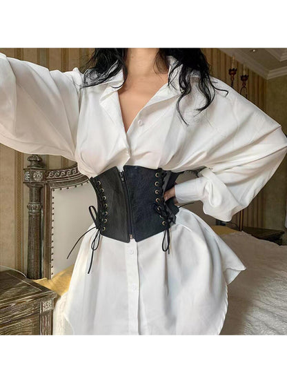 حزام خصر موحدة اللون رباط