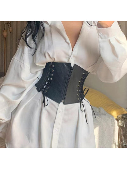 حزام خصر موحدة اللون رباط