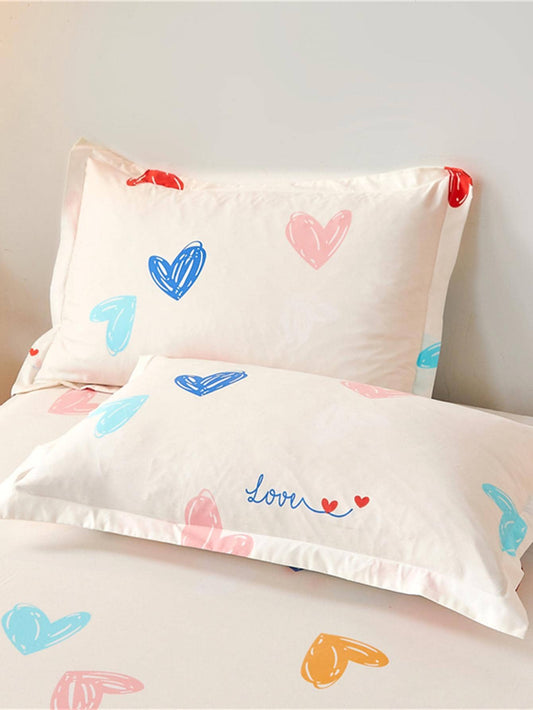 قطعة غطاء وسادة على شكل قلب بدون حشو