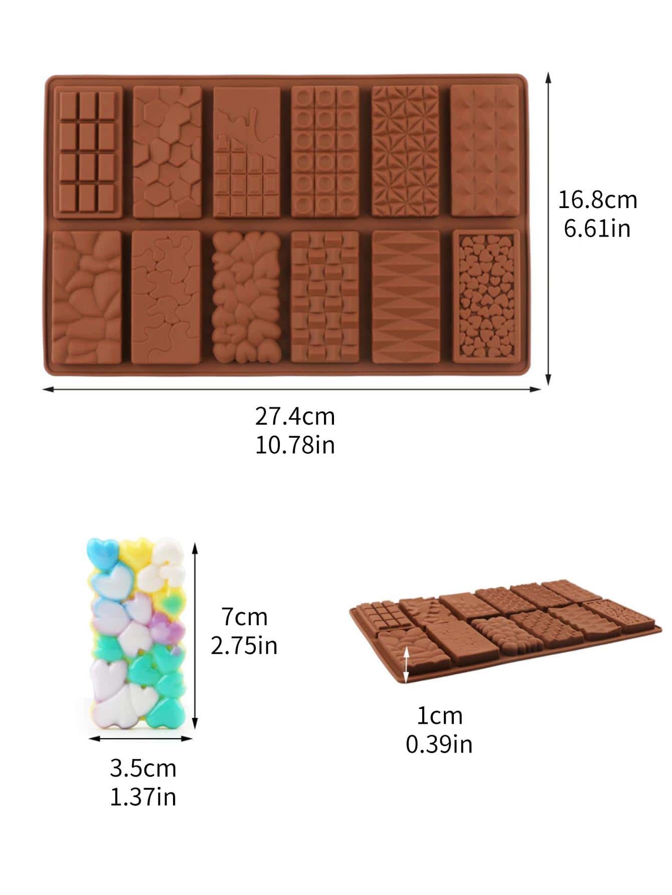 قالب شوكولاتة سيليكون قطعة واحدة