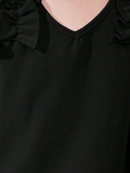 ثوب لطيف بحافة مكشكشة مريح للأطفال الصغيرات مناسب للصيف