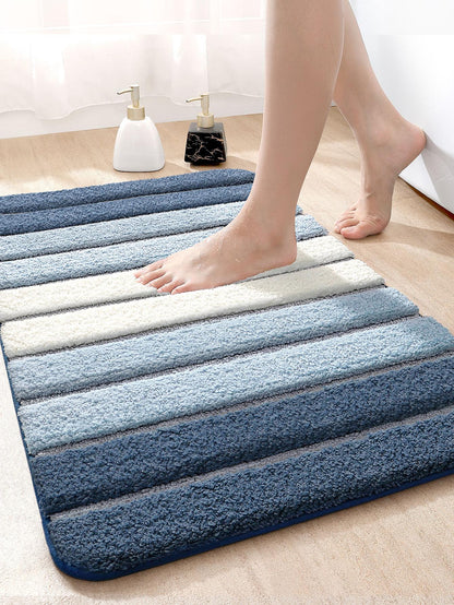 حصيرة حمام ألوان متجانسة مانع للانزلاق قطعة واحدة