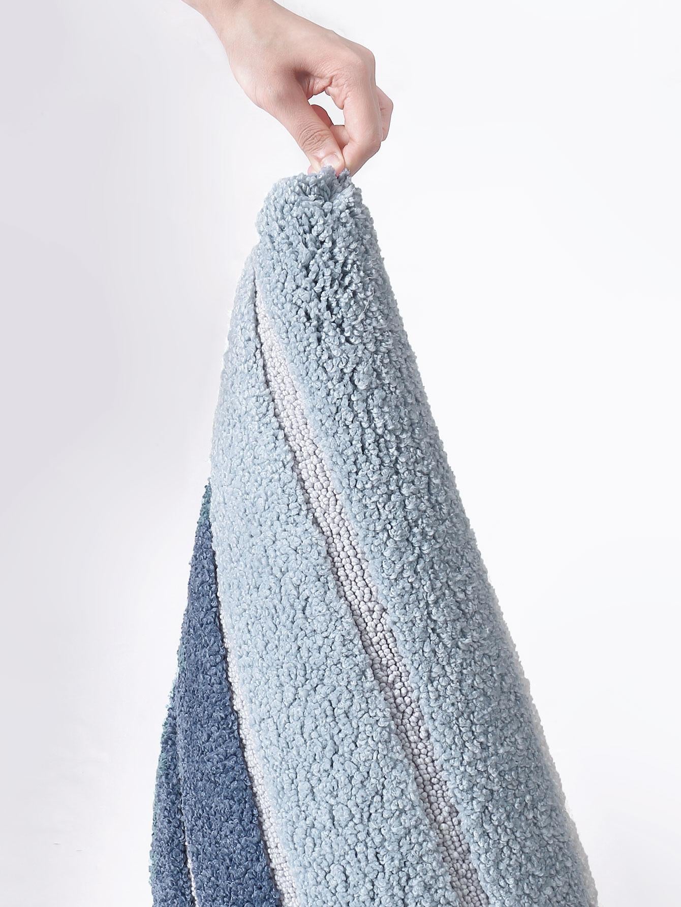 حصيرة حمام ألوان متجانسة مانع للانزلاق قطعة واحدة