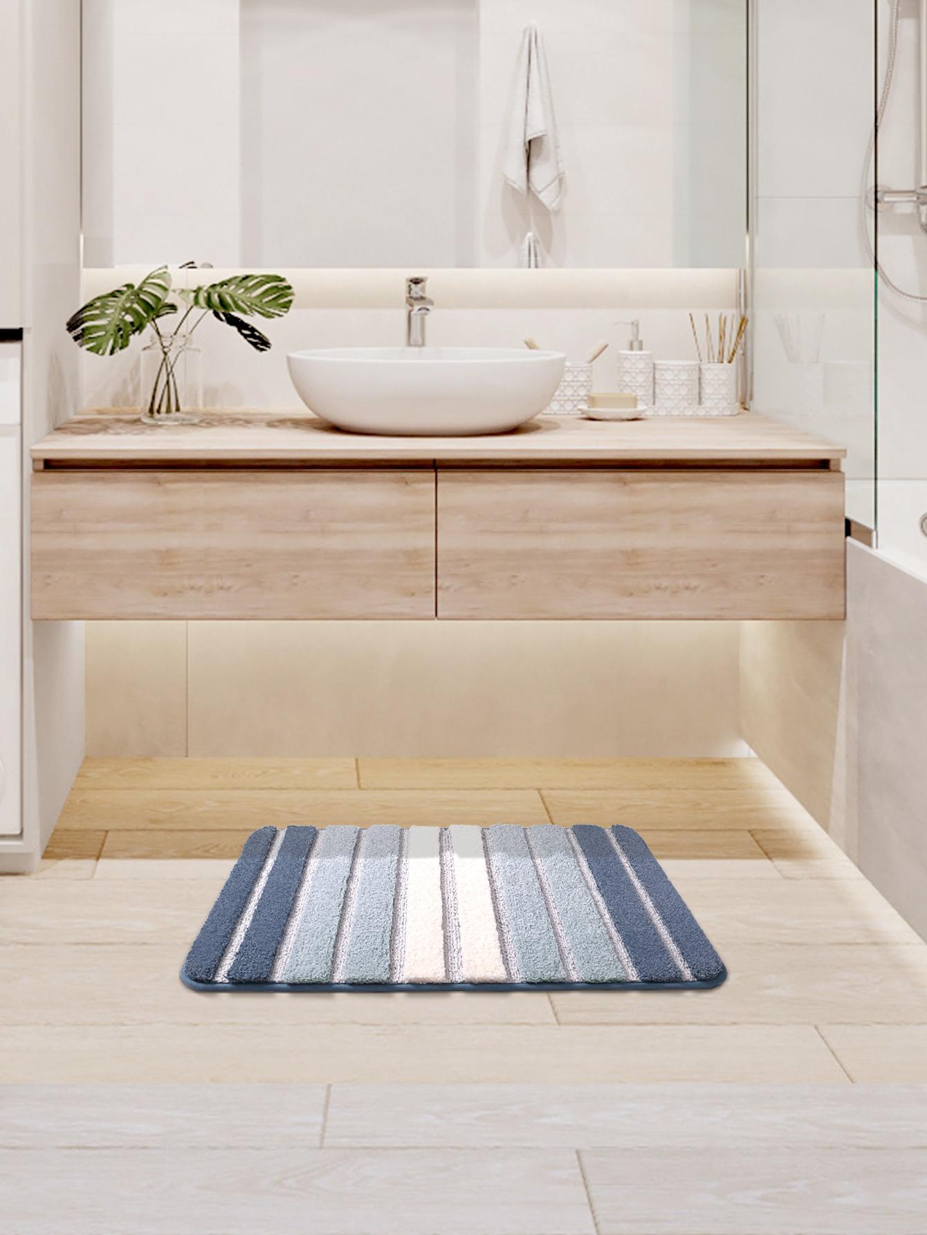 حصيرة حمام ألوان متجانسة مانع للانزلاق قطعة واحدة