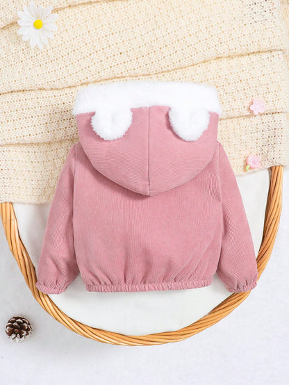 مولود جديد للاطفال بنات لطيفة مريح سميكة قبعة دافئ جاكيت معطف