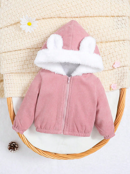 مولود جديد للاطفال بنات لطيفة مريح سميكة قبعة دافئ جاكيت معطف