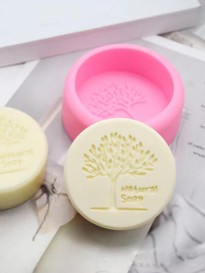 صابون طبيعي مصنوع يدويًا بنمط شجرة قطعة واحدة، لإعداد الشموع والجص والسيليكون المعطر والتشكيل الناعم