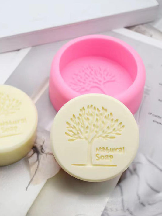 صابون طبيعي مصنوع يدويًا بنمط شجرة قطعة واحدة، لإعداد الشموع والجص والسيليكون المعطر والتشكيل الناعم