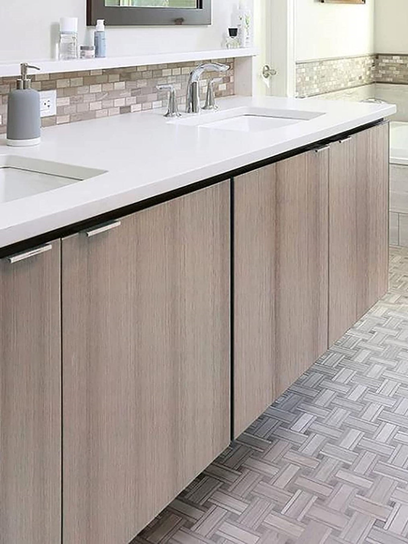 أوراق جدران نمط خشبي ضد للماء 1 لفة