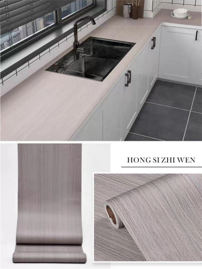 أوراق جدران نمط خشبي ضد للماء 1 لفة