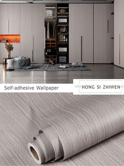 أوراق جدران نمط خشبي ضد للماء 1 لفة