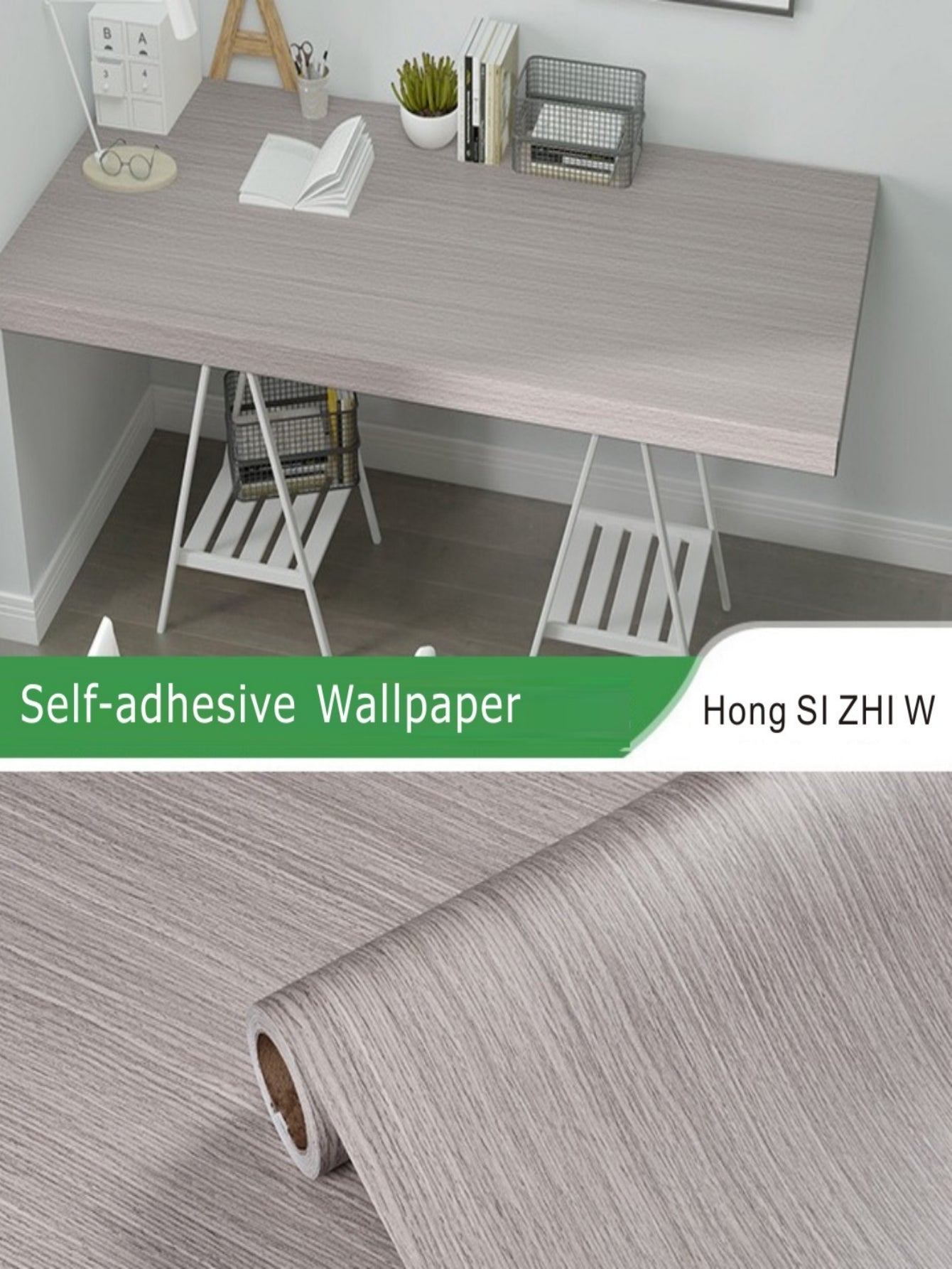 أوراق جدران نمط خشبي ضد للماء 1 لفة