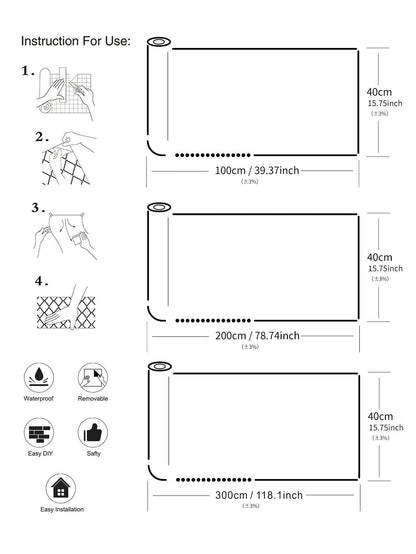 أوراق جدران نمط خشبي ضد للماء 1 لفة
