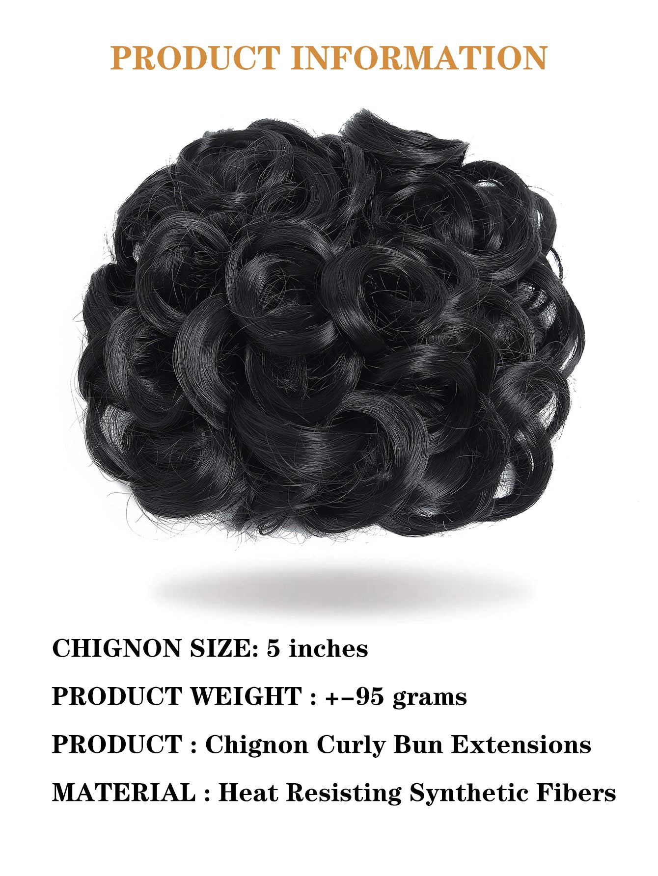 مخلب كليب فوضوي كعكة الشعر قطعة متموجة مجعد كعكة الشعر كليب في مخلب العقدة ذيل حصان الشعر الاصطناعية أشعث أوبدو ملحقات الشعر Scrunchie هيربيسي للنساء