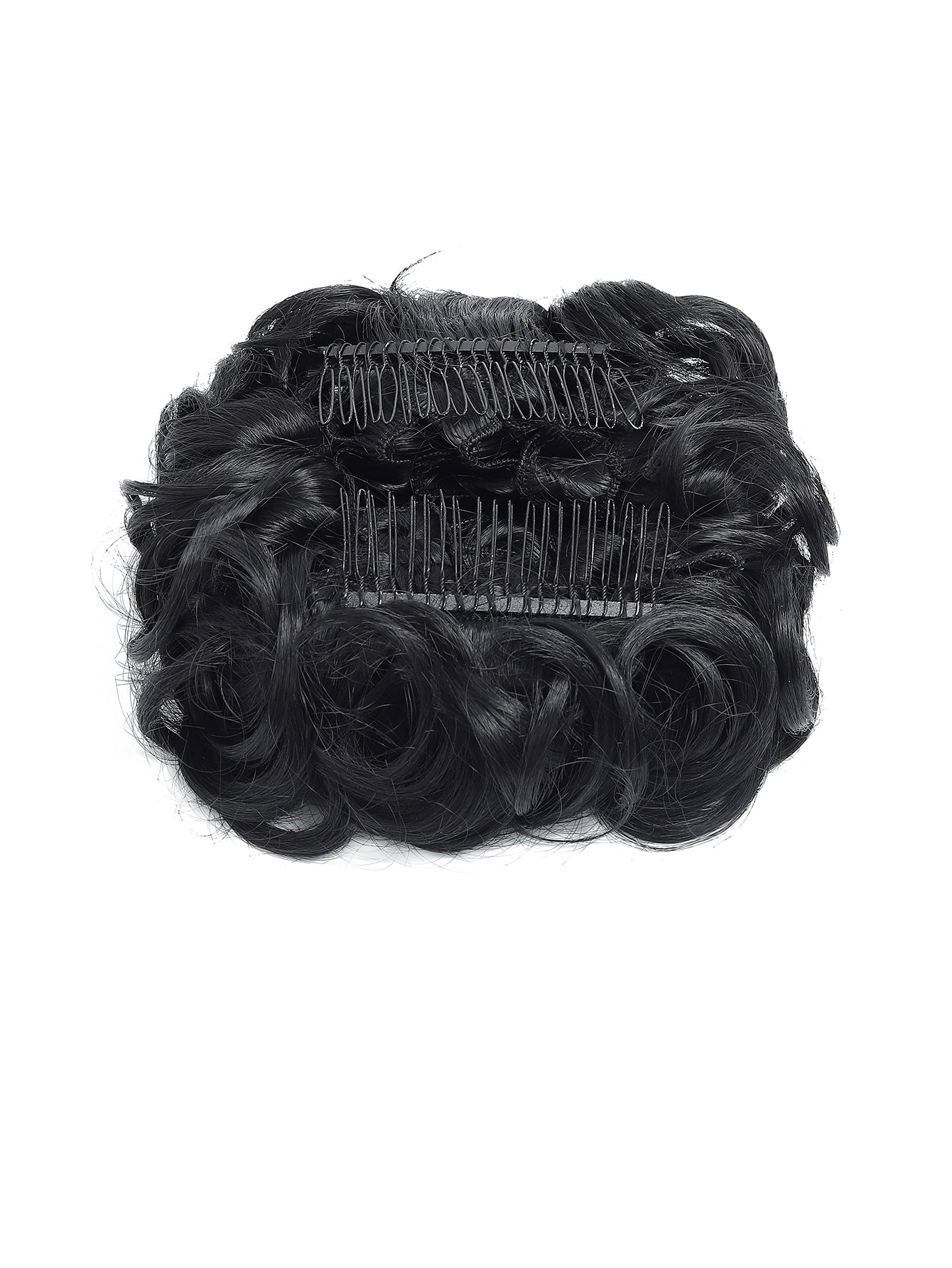 مخلب كليب فوضوي كعكة الشعر قطعة متموجة مجعد كعكة الشعر كليب في مخلب العقدة ذيل حصان الشعر الاصطناعية أشعث أوبدو ملحقات الشعر Scrunchie هيربيسي للنساء