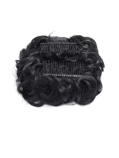 مخلب كليب فوضوي كعكة الشعر قطعة متموجة مجعد كعكة الشعر كليب في مخلب العقدة ذيل حصان الشعر الاصطناعية أشعث أوبدو ملحقات الشعر Scrunchie هيربيسي للنساء