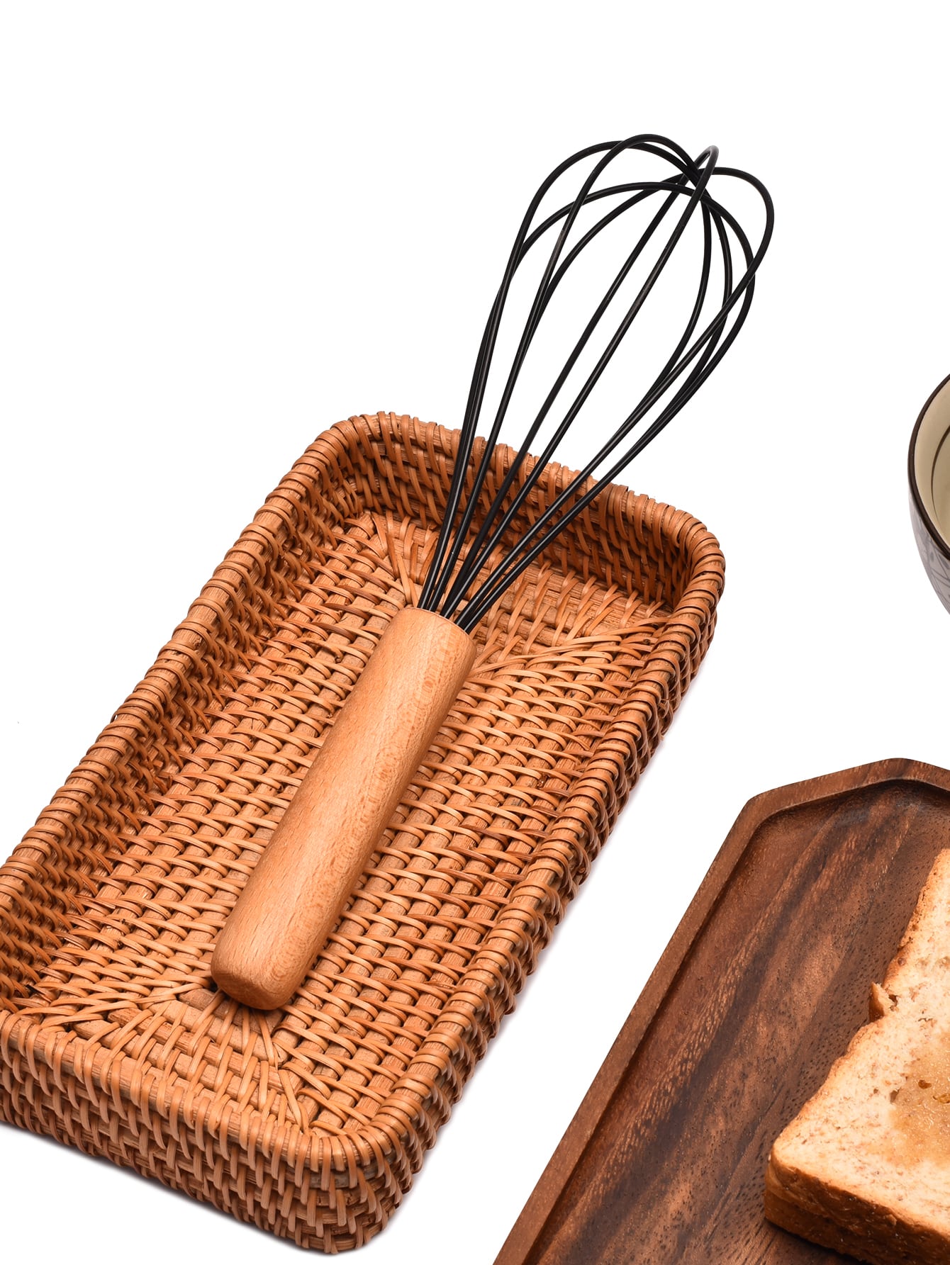 قطعة واحدة يدوي مخفقه البيض استدام بيت مزج عصا بيضة كريم خفاقة خبز المطبخ أدوات أسود